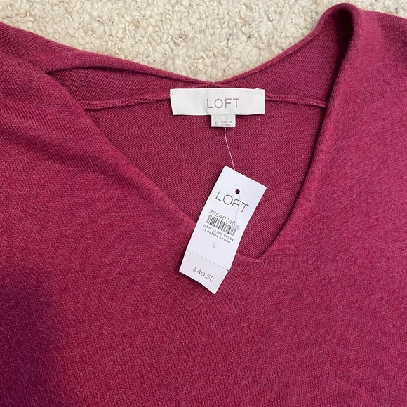 NWT LOFT V-Neck Tunic Sweater - Picture 2 of 6